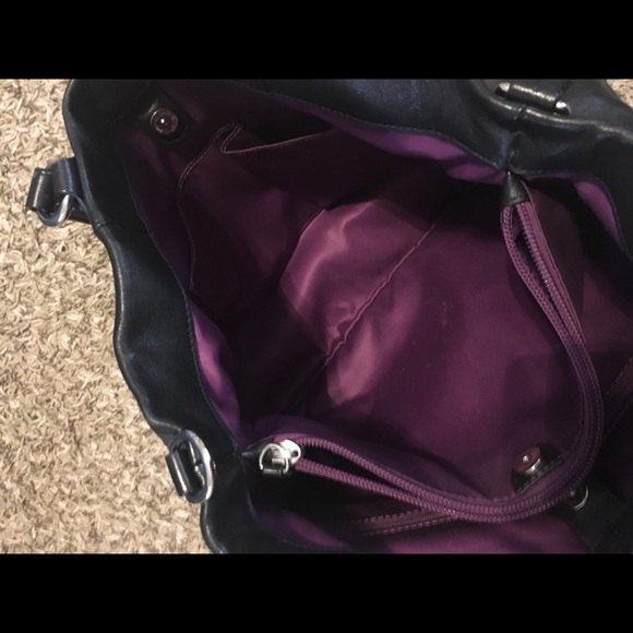 Ashley Black Leather Satchel - Picture 3 of 5